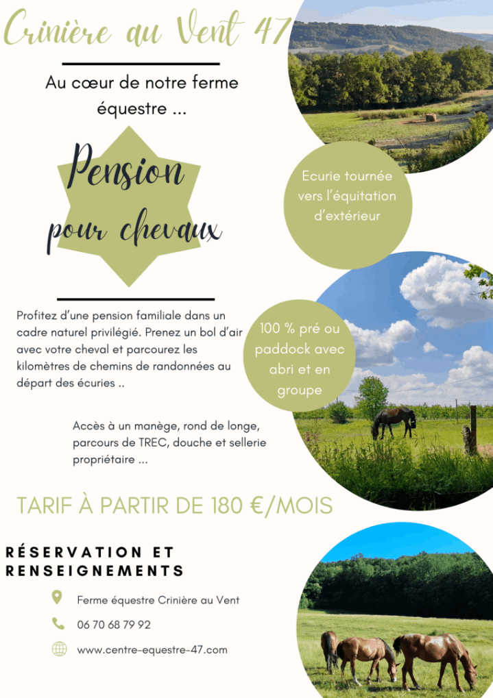 Pension pour chevaux Lot-et-Garonne