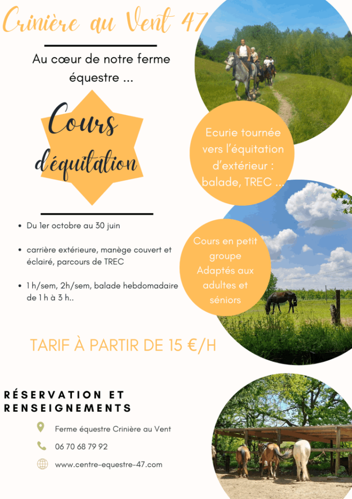 Cours d'équitation Lot-et-Garonne