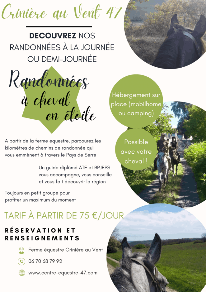 Randonnées à cheval en étoile Lot-et-Garonne